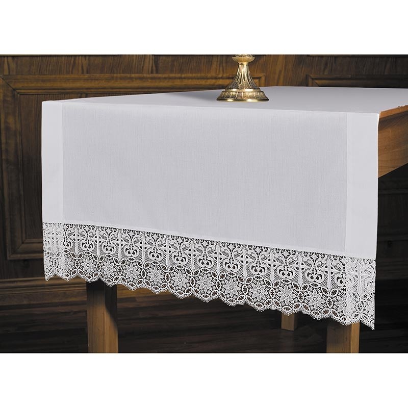 Buy Cross Lace Trim Altar Cloth for Sale, Church Altar Frontals with Lace
