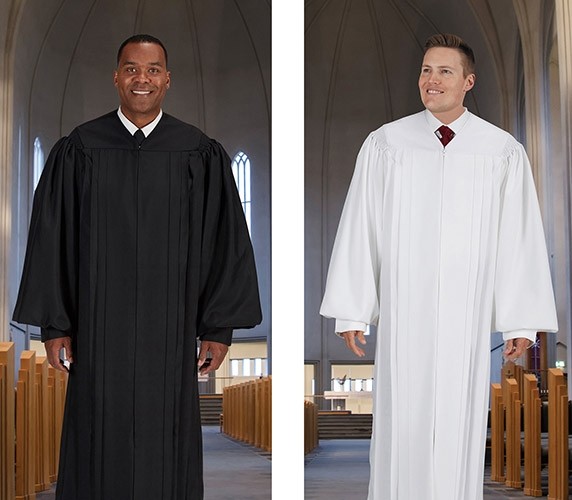Buy Traditional Clergy Robes Black or White On Sale, Black Clergy Robes  for Sale, White Pastor Robes